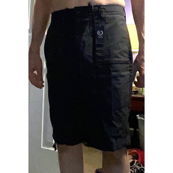 Chaps Mens Black Cargo Shorts 34 *100% Cotton Made In India Durable Design*NWT - Picture 1 of 8